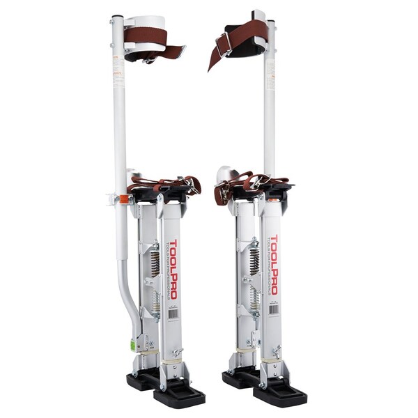 Toolpro Stilts, 18 in. to 30 in., adjustable, aluminum TP71830 Zoro
